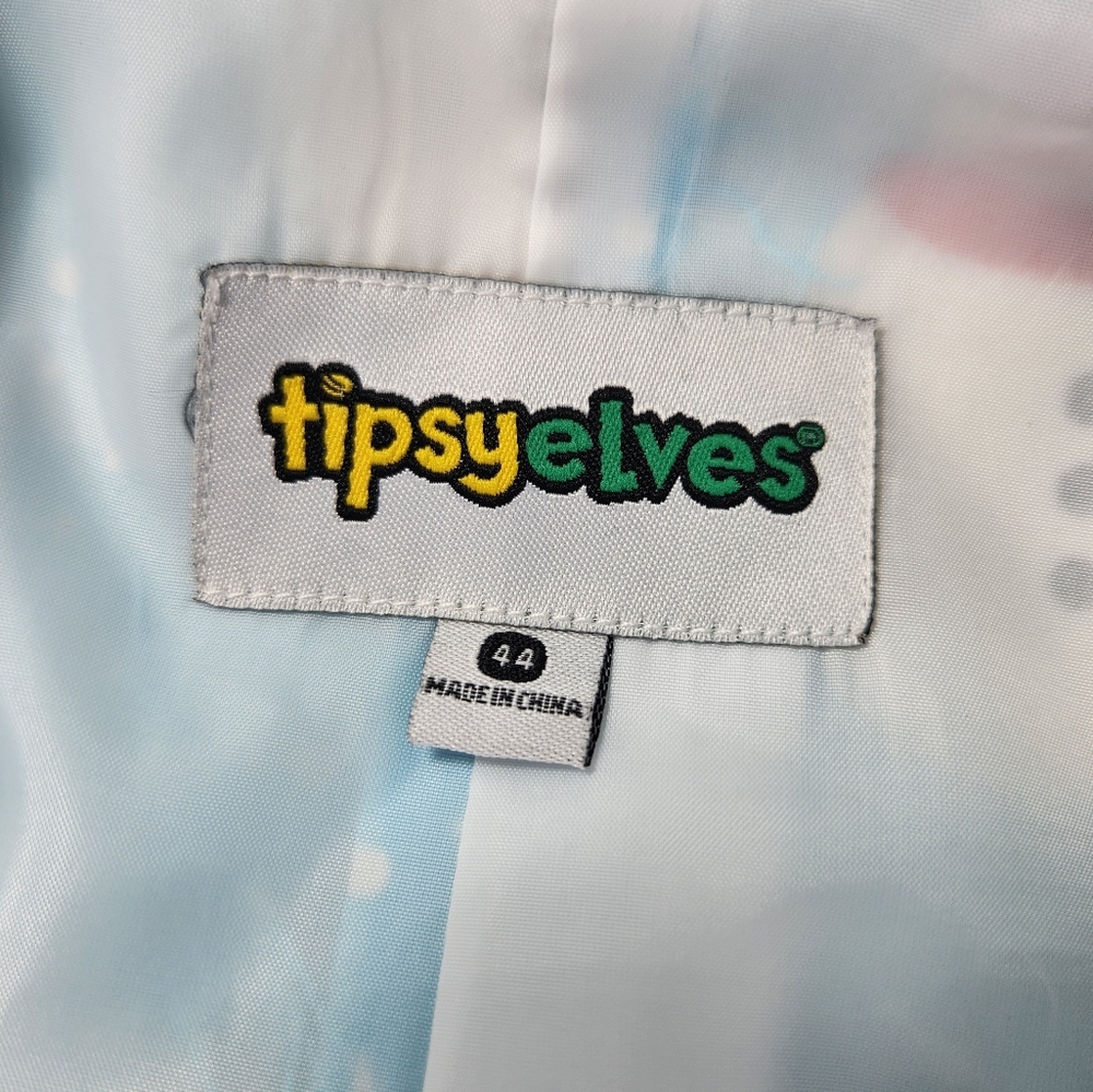 Tipsy Elves Men's Snowman Blazer Holiday Christmas Party Suit Jacket Size 44 XL - Picture 13 of 13